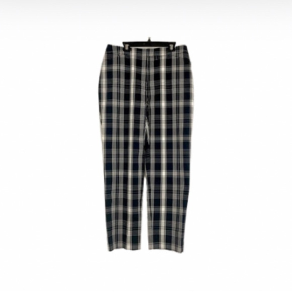 Jones New York Signature Stretch Black and White Checkered Pattern Pants Size 6 - Picture 2 of 7